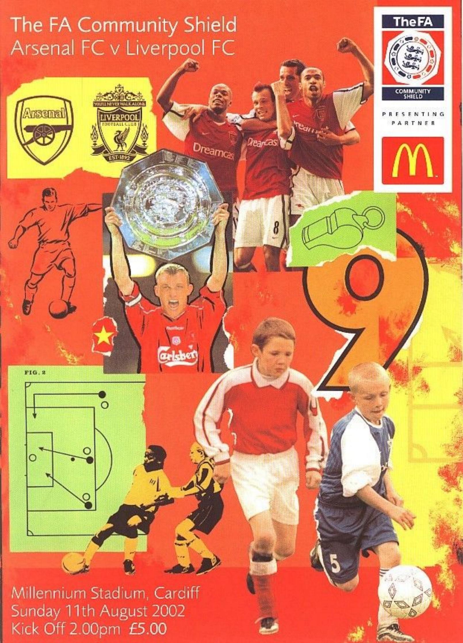 2002 COMMUNITY SHIELD - ARSENAL v LIVERPOOL